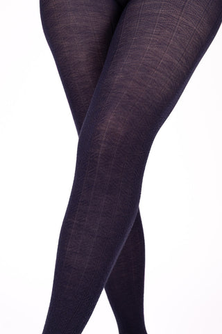Wool tights - Navy - Anita