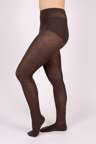 Wool tights - Brown melange - Anita