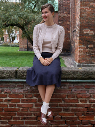 Anklet socks with pattern - Off - white - Matilda - memery