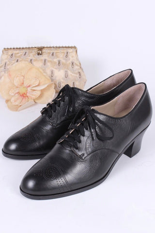 Classic 1930s Oxfords - Black - Juliette - memery