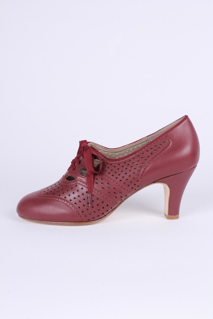 1930s oxford high heels - Brown-Red - Marie memery 1930s oxford high heels - Brown-Red - Marie memery