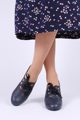 Early 1930s oxford high heels - Navy - Marie - memery