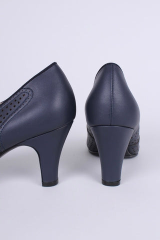 Early 1930s oxford high heels - Navy - Marie - memery