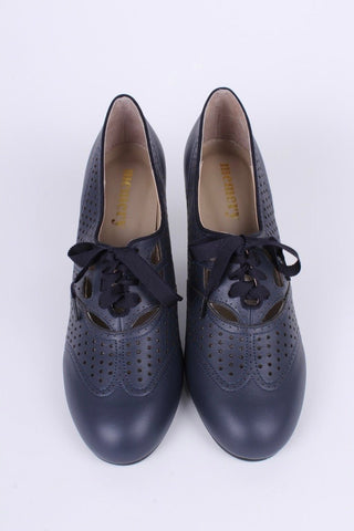 Early 1930s oxford high heels - Navy - Marie - memery