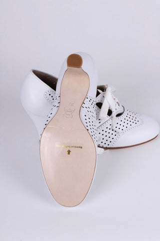 Early 1930s oxford high heels - White - Marie - memery