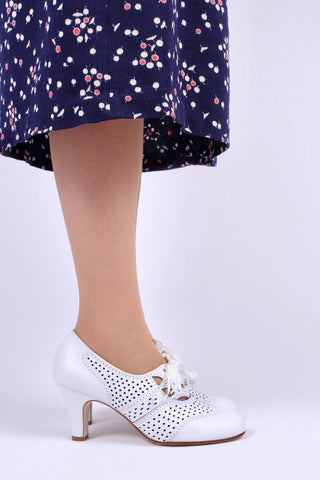 Early 1930s oxford high heels - White - Marie - memery