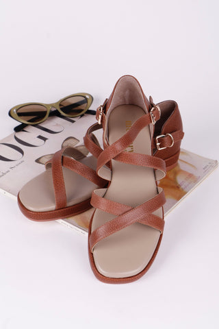 Early 1950s summer sandals - Brown - Sophia - memery