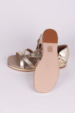 Early 1950s summer sandals - Gold - Sophia - memery