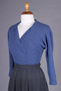 1950s vintage style pullover - Light blue - Elsa