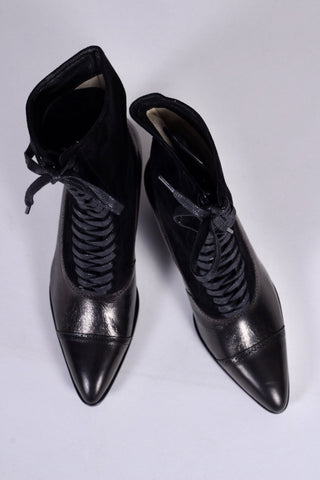 1900s Edwardian Style Boots - black - Victoria - memery
