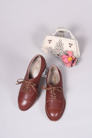 1940s Derby shoes - Brown - Eleanor - memery