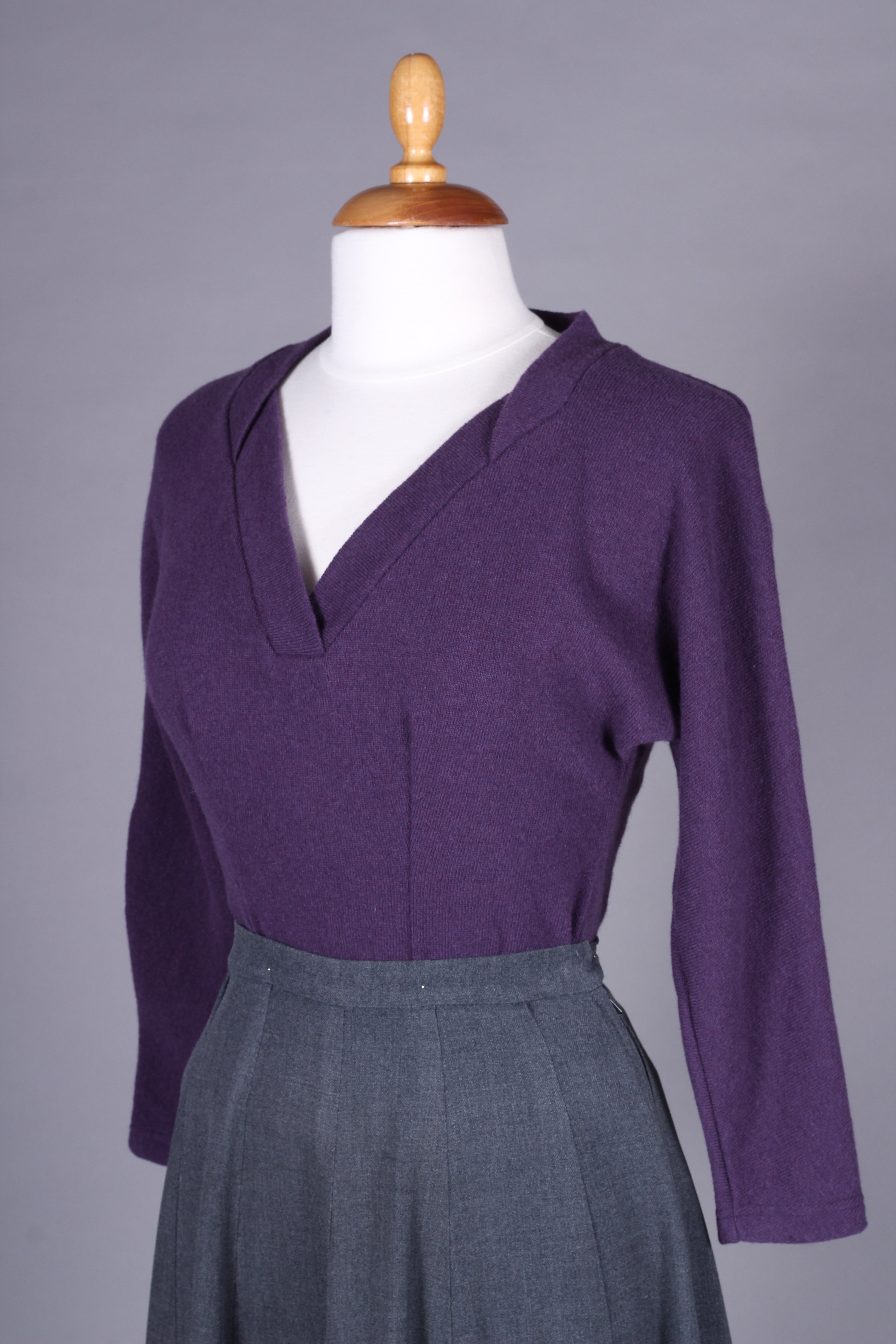 1950s vintage style pullover - Dark lavender - Elsa