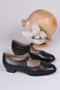 1920s Mary Jane everyday shoe - Black - Ruby