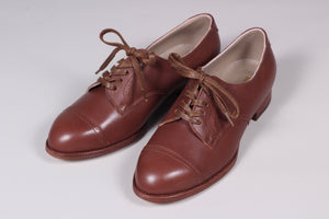 Everyday flat Oxford shoes - 40s - Brown - Eleanor