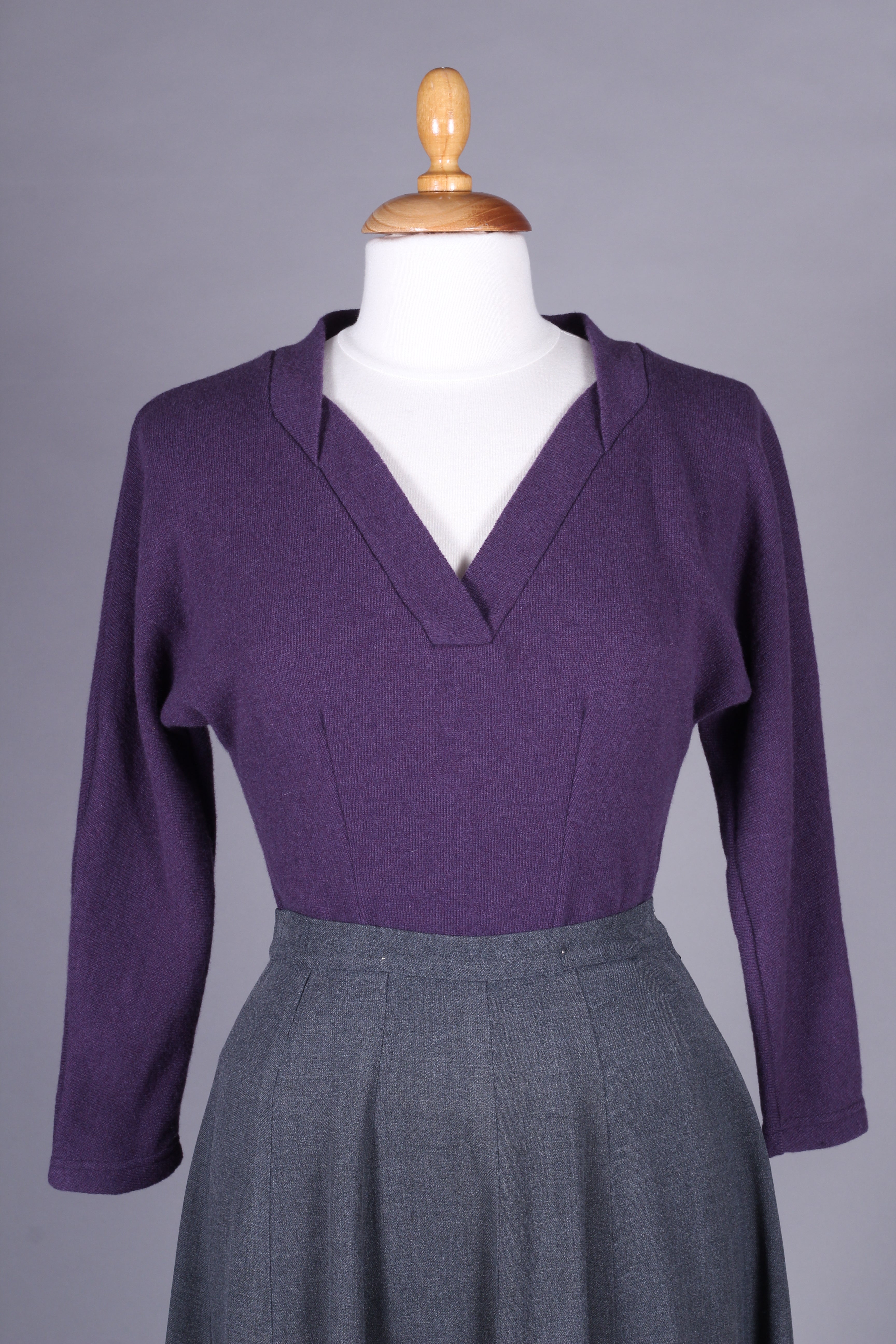 1950s vintage style pullover - Dark lavender - Elsa