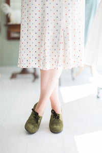 40s vintage shoes green