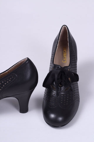 Early 1930s oxford high heels - Black - Marie - memery