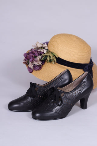 Early 1930s oxford high heels - Black - Marie - memery
