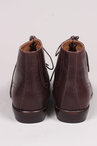 Men's late 20s / 30s style everyday leather ankle boot - Dark brown - Tom - memery
